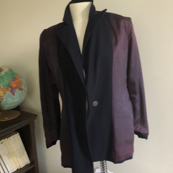Sz 6 /8 Rare Lauren Ralph Lauren Vintage Y2K Padded Shoulder Blazer Suit - Picture 12 of 14